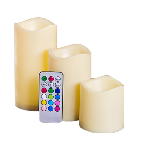 3pcs Flameless LED Candles Remote Control Battery Powered Night Lights Lamp Birthday Xmas Party Home Decor With Packaging ► Photo 1/6