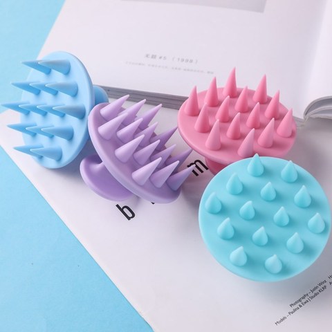 Silicone shampoo scalp hair massager shampoo massage comb bath massage brush scalp massager hair shower brush comb care tool ► Photo 1/6