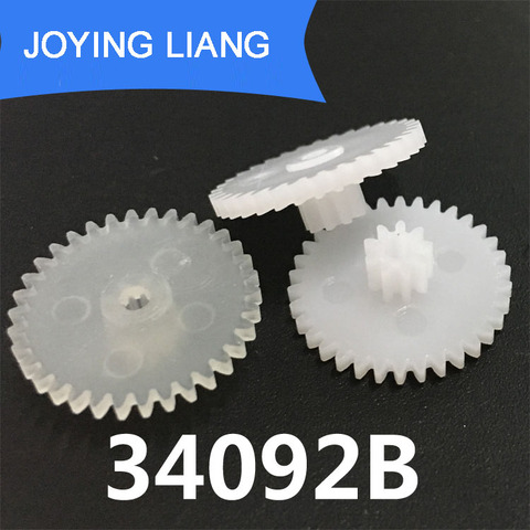 34092B 0.5M Plastic Spur Gear OD 18mm 34 Teeth + 9 Teeth 2mm Loose Fiting DIY Model Steampunk Gears 10pcs/lot ► Photo 1/1