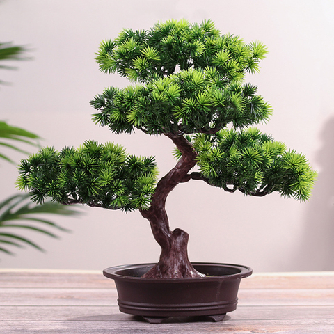 Office Lifelike DIY Ornament Festival Decorative Bonsai Pine Tree bonsai Artificial Simulation Home Accessories Potted Plant ► Photo 1/6