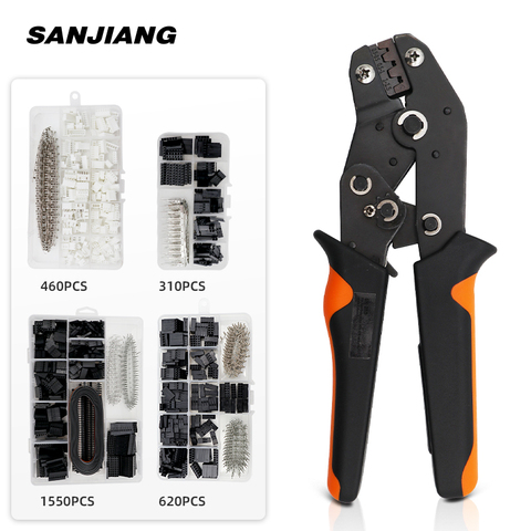 Dupont crimping pliers terminal ferrule crimper wire hand tool set terminals clamp tools SN-28B 310/460/620/1550Pcs Connector ► Photo 1/6