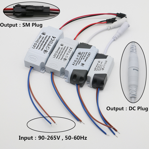 LED Power Supply 1W-24W 280mA Driver Adapter With SM Or DC Plug  AC90-265V Lighting Transformer For LED Panel Light Downlight ► Photo 1/1