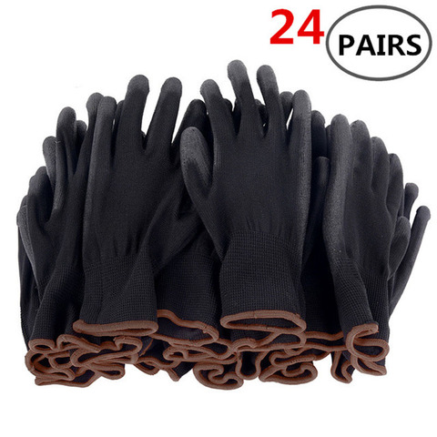 6-24 pairs of nitrile safety coated work gloves, PU gloves and palm coated mechanical work gloves, obtained CE EN388 ► Photo 1/6
