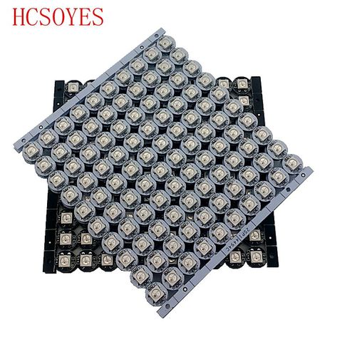 100 pcs ws2812 white/black heatsink individually addressable rgb full color ws2812b led with heatsink dc 5v ► Photo 1/6