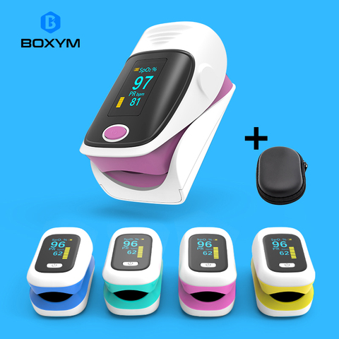 BOXYM OLED Finger Pulse Oximeter Oximetro de dedo blood oxygen Heart Rate Saturation Meter Saturometro Monitor CE ► Photo 1/6