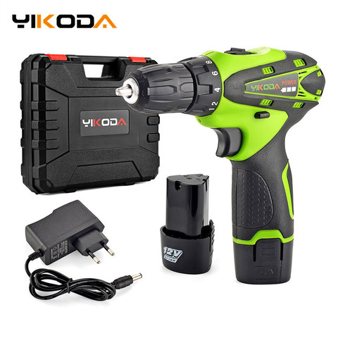 YIKODA 12V 16.8V 25V Electric Screwdriver Cordless Drill Rechargeable Lithium Battery Mini Wireless Power Driver Power Tools ► Photo 1/6