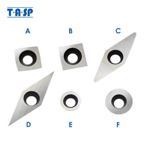 TASP Carbide Insert Woodturning Tools Replacement Cutters Torx M4 Screw Hollowers Finishers Wood Lathe Chuck Turning Tools ► Photo 1/6