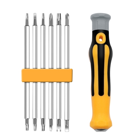 7 Pcs Household Multifunctional Strong Magnetic Screwdriver Bit Set Opening Repair Precision Insulated Hand Tool Home Improvemen ► Photo 1/6