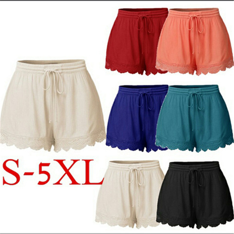Shorts Women 2022 Summer Explosion Solid Color Lace Female Shorts For Woman's clothing cheap clothes YRW6936 ► Photo 1/6