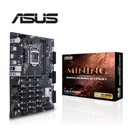 NEW For Asus B250 MINING EXPERT Original Desktop Intel 1151 B250 B250M DDR4 Motherboard LGA 1151  i7/i5/i3 USB3.0 SATA3 ► Photo 1/6