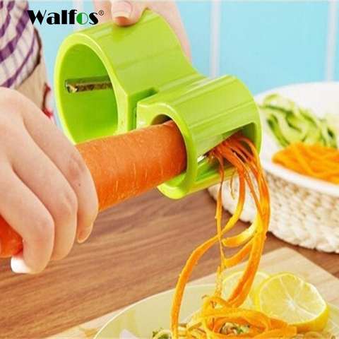 Walfos 1 Pc 2 in 1 Vegetable Grater With Knife Sharpener Spiral Carrot Slicer Stainless Steel +Plastic Vegetable Cutter ► Photo 1/1