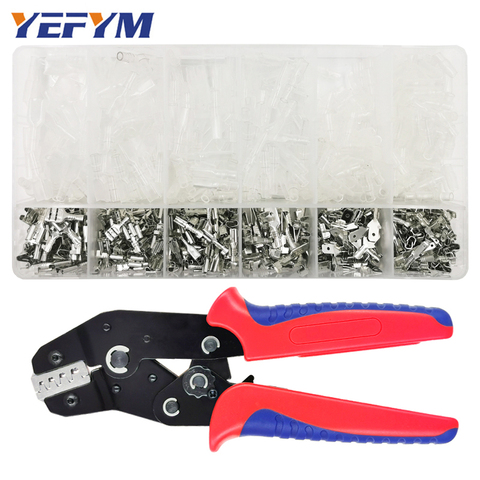 YEFYM SN-48BS crimping pliers 0.25-1.5mm2 23-16AWG with tab 2.8 4.8 6.3mm terminal box Car connector wire electrician tools ► Photo 1/6