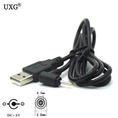 2A DC power adapter plug USB convert to 2.5*0.7mm/DC 2507 Black L Shape Right Angle Jack with cord connector cable 1M 3FT white ► Photo 1/6