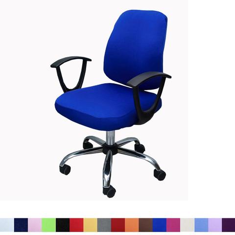 Solid Office Computer Chair Cover Spandex Split Seat Cover Universal Office Anti-dust  Armchair Cover ► Photo 1/6