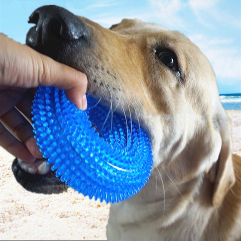 Pet Toys Bite Resistant Sound Toy Ball Chew Teeth Clean Large Dog Golden Retriever Barbed TPR Train Teeth Cleaning Jouet Chien ► Photo 1/6