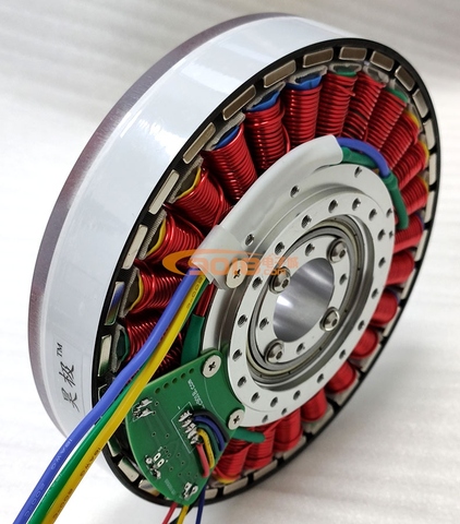 Quality Guarantee 400w Small Hollow Shaft Permanent Magnet Dc Brushless Motor Motor Hall Flat Ultra-thin Disk Generator ► Photo 1/3