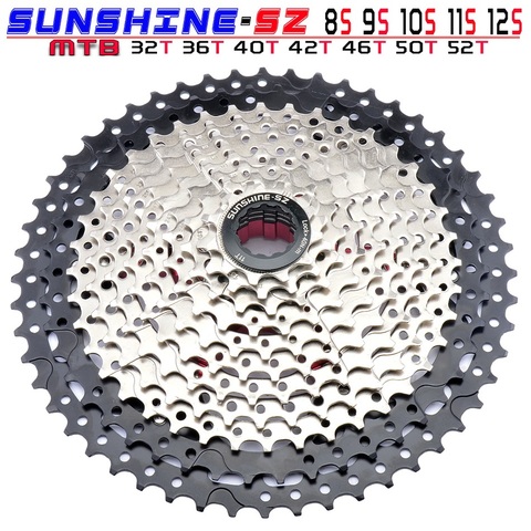 MTB 8 9 10 11 12 Speed Cassette Wide Ratio Freewheel Mountain Bike Sprocket 11-32/36/40/42/46/50/52T Compatible with Shimano ► Photo 1/6