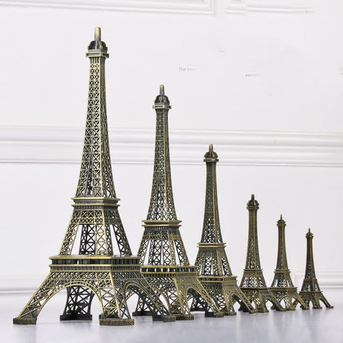 5cm-48cm Paris Eiffel Tower Figurine Statue Metal Crafts Vintage Model Miniatures Decor Antiques Bronze Tone Travel Souvenirs ► Photo 1/6