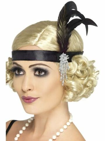 Ladies Flapper Feather Headband Charleston Headdress Gatsby 1920s Fancy Dress ► Photo 1/4