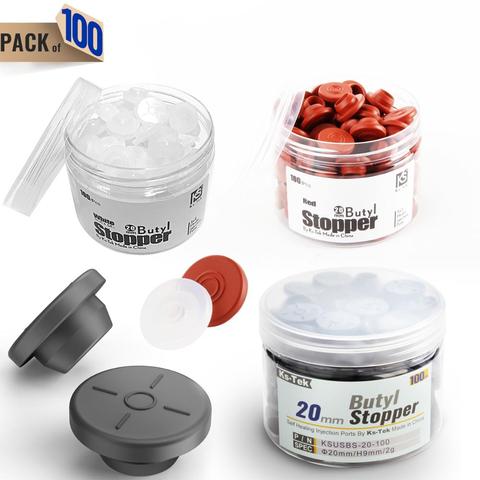 20mm butyl Stoppers Mushroom 100 pcs,For Glass Vial and Liquid Culture Jars, Can Be Sterilized by Steam and Repeated Used ► Photo 1/6