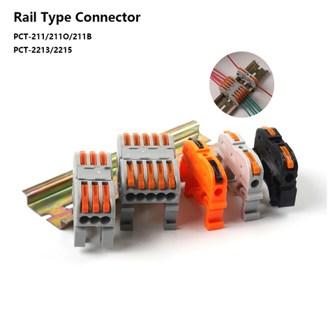 5/10/30/50/100PCS Din Rail Type Quick Wire Connector PCT-211 Compact Splicing Conductor Cable Terminal Block Instead Of UK2.5B ► Photo 1/6