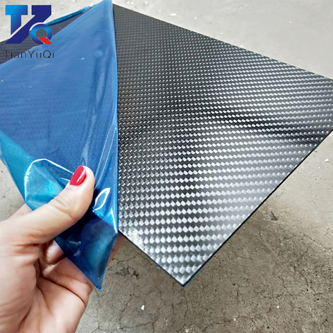 400mm X 200mm Real Carbon Fiber Plate Panel Sheets 0.5mm 1mm 1.5mm 2mm 3mm 4mm 5mm thickness Composite Hardness Material for RC ► Photo 1/6