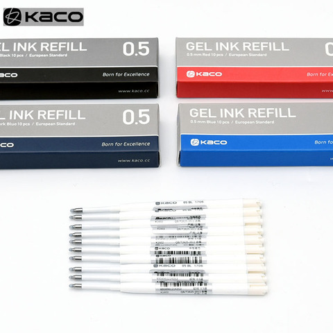 For Xiaomi Metal Pen KACOGREEN Gel INK Refill 0.5MM European Standard Refill For Retractable Gel Pens Office Supplies 10pcs/Box ► Photo 1/6