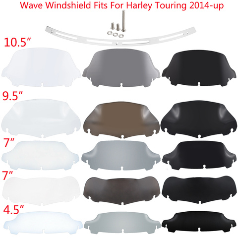 Motorcycle Windshield Windscreen for Harley Touring Street Electra Glide Ultra Limited FLHX 14-2022 Upper Fairing Wind Deflector ► Photo 1/6