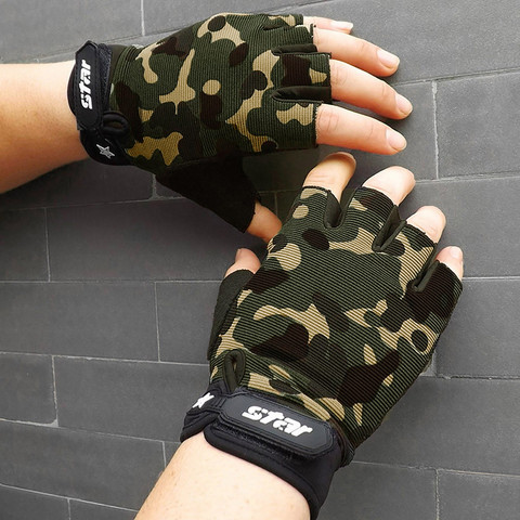 New Men Tactical Antiskid Cycling Bike Fitness Sports Half Finger Gloves New Road Bike Gloves Women Cycling Gloves 2022 ► Photo 1/5
