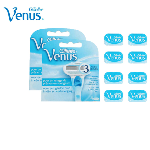 Genuine Gillette Venus Shaving Razor Blade For Women Blue Ladies Series Hair removal For Girls 3 Layers 4 Blades  ► Photo 1/6