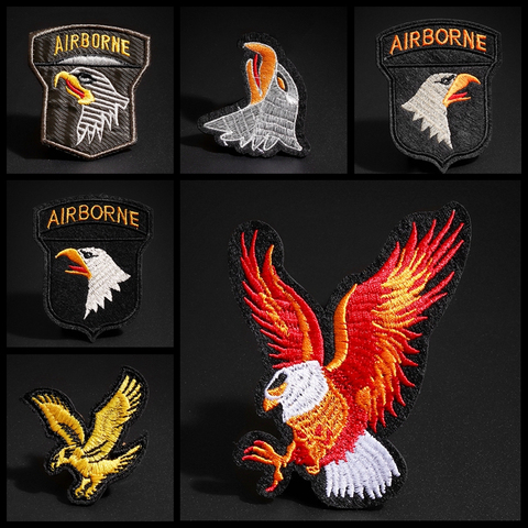 Military Eagle Embroidered Patches For Clothing Punk Motorcycle Jeans Patch Sew On Clothes Badges Applique Rock Diy Decor ► Photo 1/6