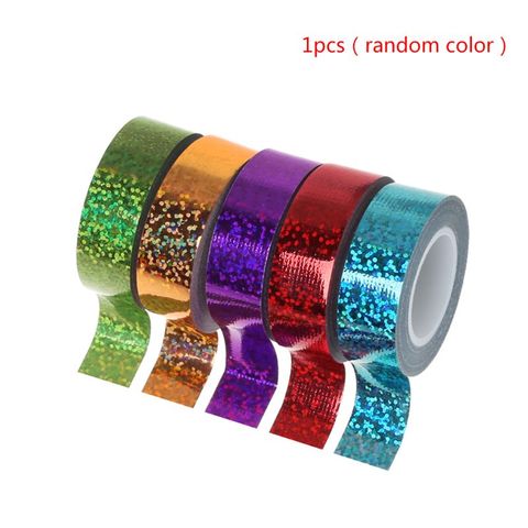 Rhythmic Gymnastics Decoration Holographic Glitter Tape Ring Stick Accessory 15mm*5m Washi Tape DIY Masking Tape ► Photo 1/6