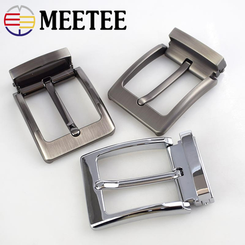 Meetee 40mm Pin Belt Buckles Men's Metal Clip Buckle DIY Leather Craft Jeans Accessories Supply for 3.8cm-3.9cm Wide Belts AP034 ► Photo 1/6