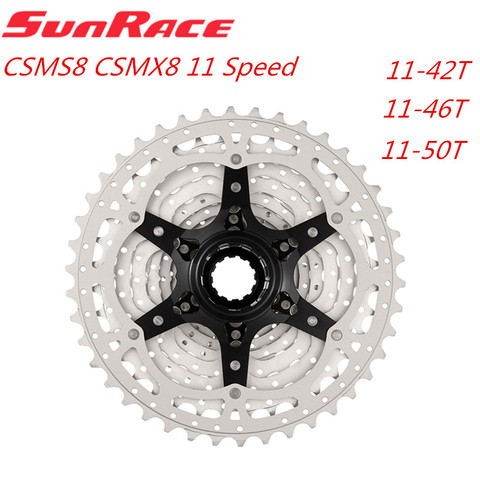 SunRace CSMS8 CSMX8 CSMX80 11 Speed Wide Ratio bike bicycle cassette Mountain Bicycle freewheel 11-42T 11-46T 11-50T ► Photo 1/6
