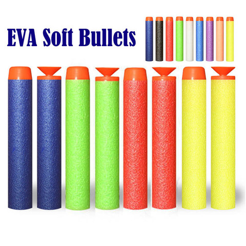 50/100Pcs 7.2cm EVA Soft Bullets for Nerf Hollow Hole Head Refill Darts Outdoor Toy Boys Gun for Series Blasters Children Gifts ► Photo 1/6