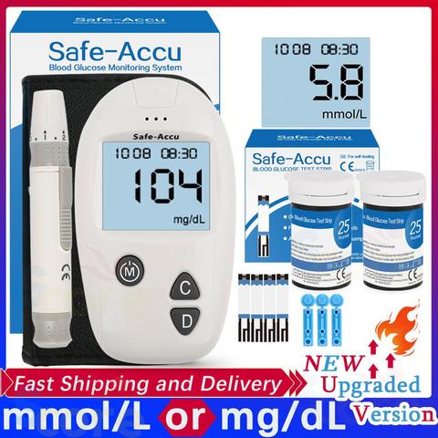 Accu blood glucose meter 50/100pcs Test Strips Lancets Glucometer kit for Diabetic Blood Sugar monitor Medical Diabetes Tester ► Photo 1/6