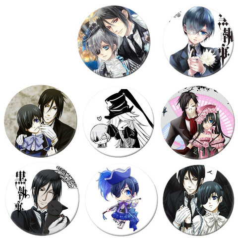 Anime Black Butler Brooch Pin Cosplay Badge Accessories For Clothes Backpack Decoration Children's gift B003 ► Photo 1/6