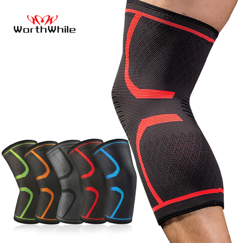 WorthWhile 1 PC Elastic Knee Pads Nylon Sports Fitness Kneepad Fitness Gear Patella Brace Running Basketball Volleyball Support ► Photo 1/6