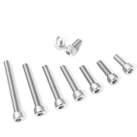 M8 304 Stainless Steel Hex Socket Screw M8 x 10 70 75 85 90 100 110 120 150mm Hexagon Socket Head Cap Bolt M8 Nut and Washers ► Photo 1/5