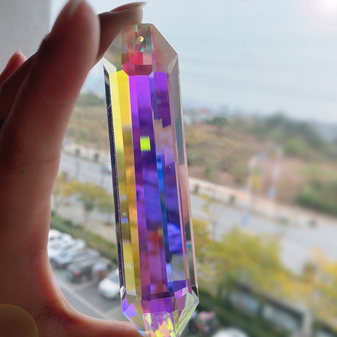 H&D 120mm AB-Colors Crystal Prisms Suncatcher Rainbow Maker Hanging Drops Pendant For Window Chandelier Parts DIY Home Decor ► Photo 1/1