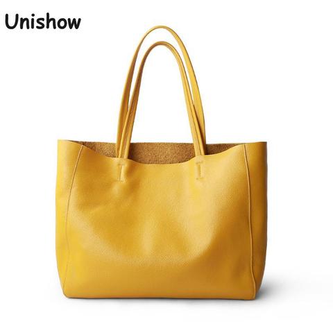 luxury Soft Genuine Leather Women Shoulder Bags Large Capacity Female Totes Bag Brand Designer Leather Lady Handbag Casual ► Photo 1/5