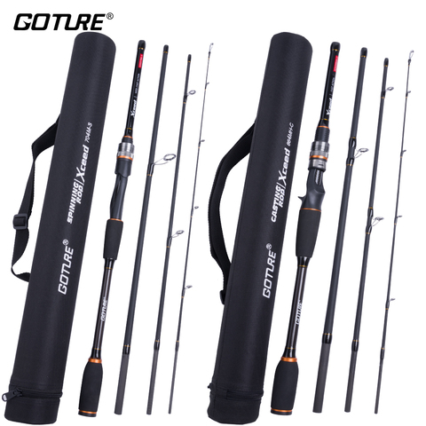 Goture 4-piece Lure Fishing Rod 1.98M 2.1M 2.4M 2.7M 3M 30T+24T Carbon Fiber Spinning Casting Fishing Rod Bass Pike Travel  Rod ► Photo 1/6