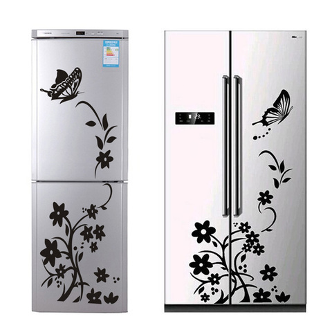 High Quality Creative Refrigerator Black Wall Sticker Butterfly Pattern Wall Stickers Home Decoration Kitchen Home Wallpaper New ► Photo 1/6