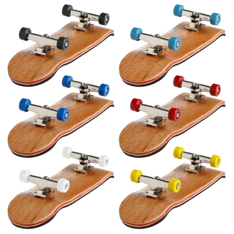 1Set Wooden Deck Fingerboard Skateboard Sport Games Kids Gift Maple Wood Set New  ► Photo 1/6