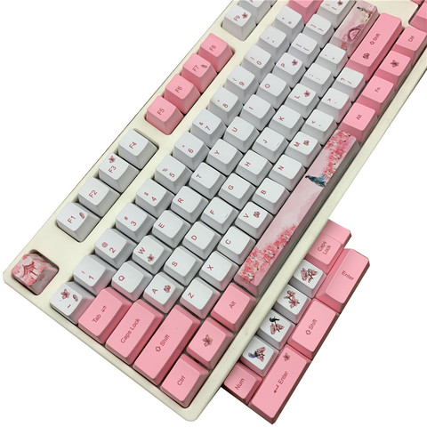 104 Keys Mechanical Keyboard Key Caps Pink Sakura Pattern Mechanical  Keyboard Replacement Keycap Key Caps Keyboard Accessories - Price history &  Review, AliExpress Seller - JM Digital Store