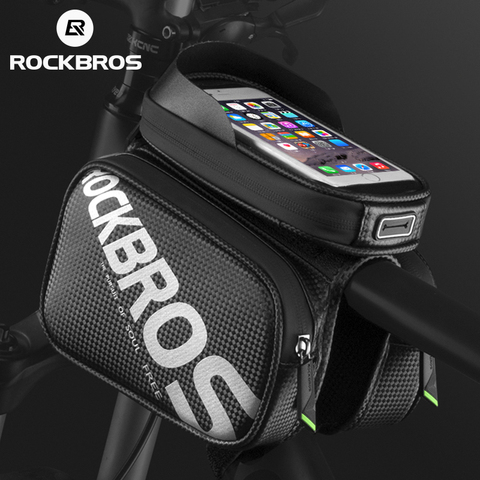 ROCKBROS Bicycle Bag Rainproof Touch Screen Phone Top Tube Bag MTB Road Bike Frame Front Saddle Bag & Pannier Bike Accessories ► Photo 1/6