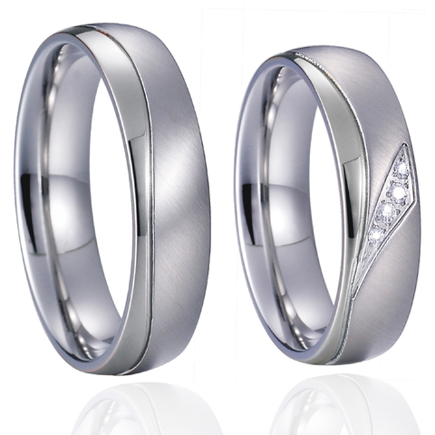 1 pair silver gold mutil color marriage wedding rings for couples love alliance titanium stainless steel jewelry finger ring ► Photo 1/6