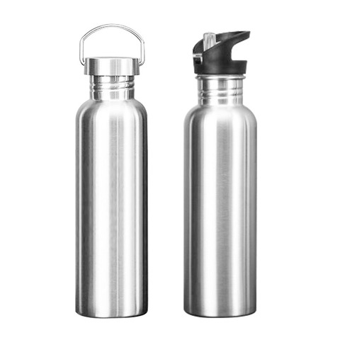 Stainless Steel Sports Water Bottle with Drinking Straw Cold Water Bottle Gym Cycling Hiking Bottle Drinkware 500/750/1000ml ► Photo 1/6