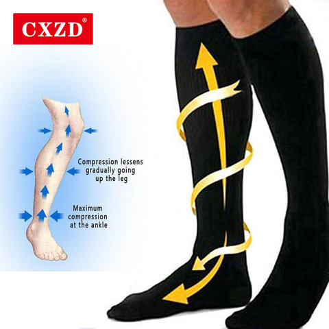 CXZD New Unisex Stocks Compression Underwear Pressure Varicose Vein Stocking Knee High Support Stretch Pressure Circulation ► Photo 1/6