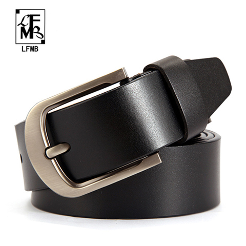 [LFMB]leather belt men male genuine leather strap male belt cowskin men's belts  strap male men belts cummerbunds ceinture homme ► Photo 1/6